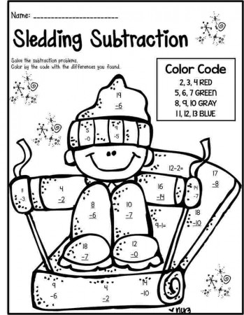free math coloring pages for 1st grade winter math literacy ...