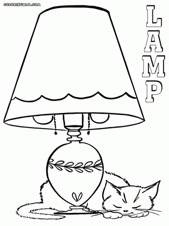 Lamp coloring pages | Coloring pages to download and print