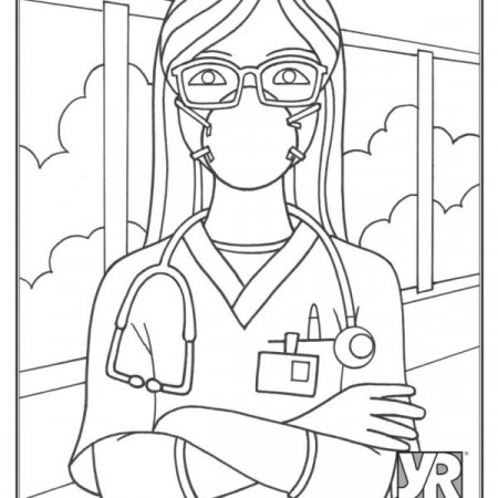 Healthcare Worker Coloring Page - Young Rembrandts Shop