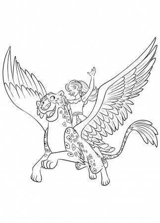 Coloriage of Elena Avalor to print for free - Elena Avalor Kids Coloring  Pages