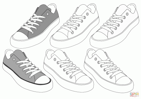 Sneakers coloring page | Free Printable Coloring Pages