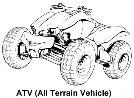 Free ATV Quad Bike Coloring Page - Free Printable Coloring Pages for Kids