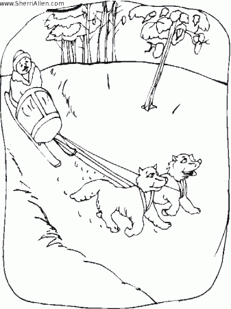 Drawing Dog Sled #142628 (Transportation) – Printable coloring pages