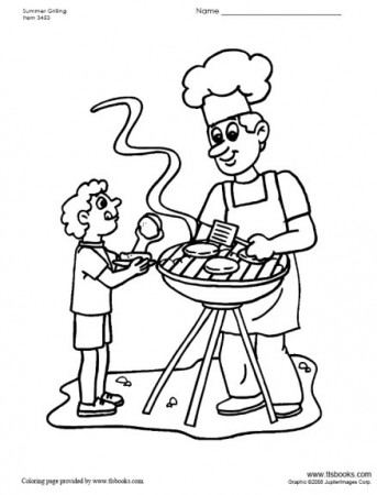 Free coloring pages of bbq