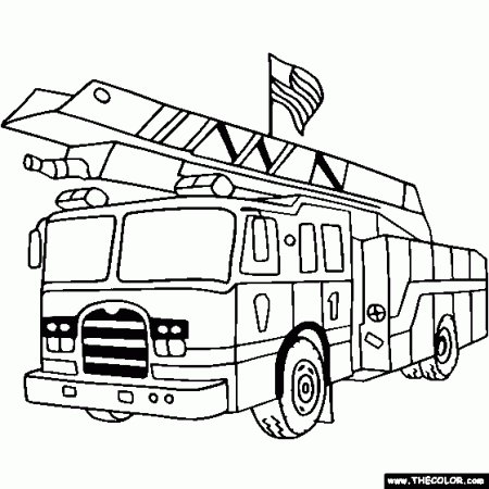 100% Free Truck Coloring Pages. Color in this picture of a Fire Truck and  others with our li… | Firetruck coloring page, Truck coloring pages, Online coloring  pages