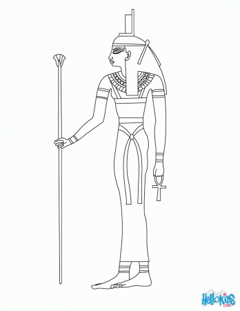GODS AND GODDESSES of Ancient Egypt coloring pages - ISIS egyptian ...