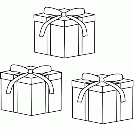 Christmas Gift Coloring Page - Coloring Page