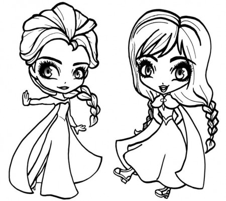 Chibi Frozen Coloring Pages - Coloring Pages For All Ages