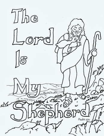 Coloring Pages for Kids by Mr. Adron: The Lord Is My Shepherd Free ...