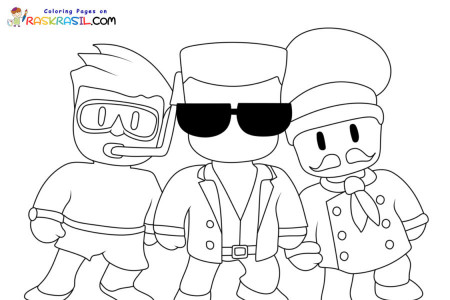 Sensei Firefist Stumble Guys Coloring Page - Coloring Home