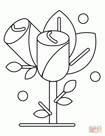 Valentine's Day Flowers coloring page | Free Printable Coloring Pages