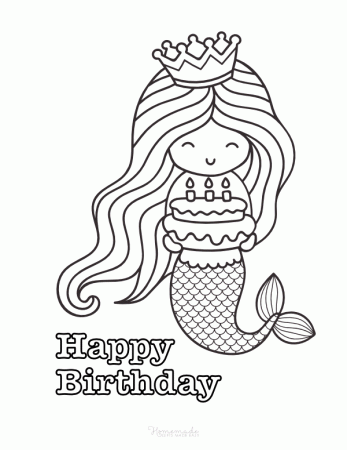 Happy Birthday Coloring Pages - Coloring Pages For Kids And Adults
