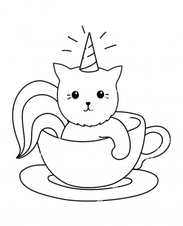 Unicorn Cat Coloring Pages | Free Coloring Pages