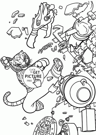 Master Tigress from Kung Fu Panda coloring pages for kids, printable free |  coloing-4kids.com