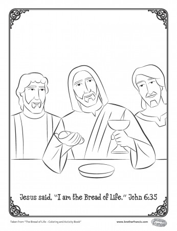 Bread Of Life Eucharist Coloring Page Scaled February Downloads Brother  Francis Communion Pages Book Free For – Stephenbenedictdyson