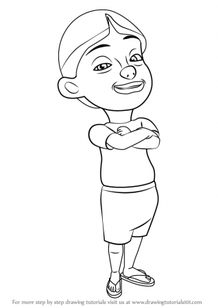 Step by Step How to Draw Mail from Upin & Ipin ...