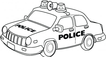 Police Coloring Pages Cars