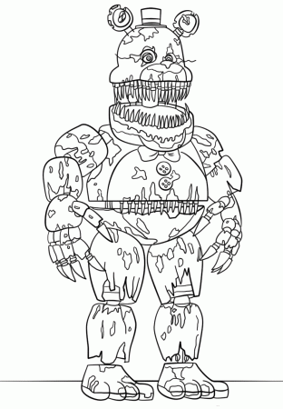 Fnaf Nightmare Freddy Coloring Pages