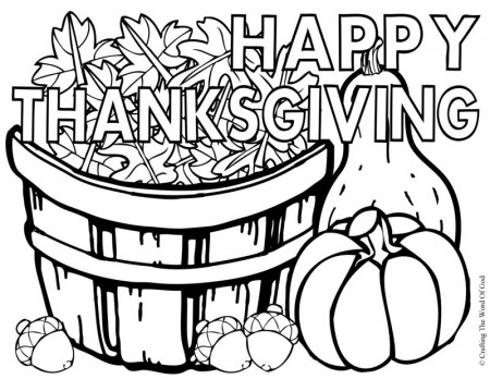 happy thanksgiving coloring page Â« Crafting The Word Of God