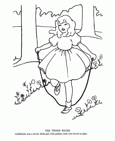 Goldilocks and the Three Bears Coloring Pages | Goldilocks fairy 