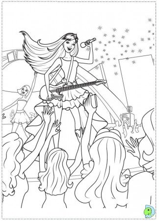 Barbie- The princess and the Popstar Coloring page