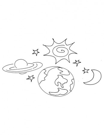God Made The Universe Coloring Page - Crossmap Christian Kids