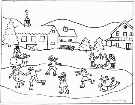 winter-scenes-coloring-pages-page-608744 Â« Coloring Pages for Free ...