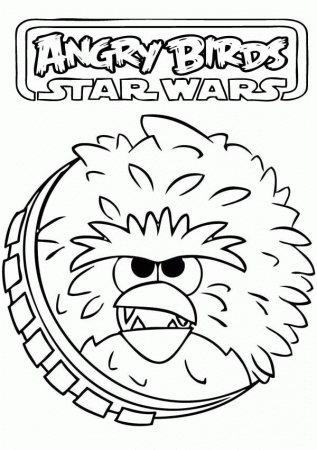 Angry Bird Star Wars Chewbacca Coloring Pages | Bulk Color