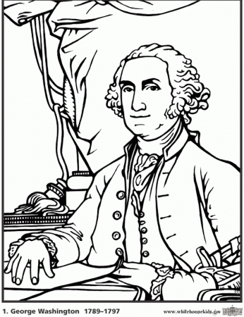 President george washington coloring pages download and print for free