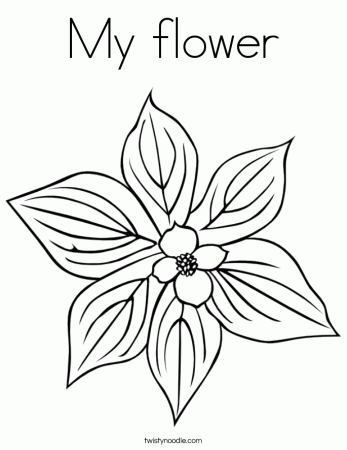 My flower Coloring Page - Twisty Noodle