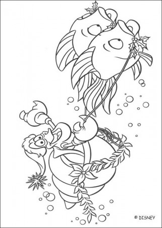 The Little Mermaid coloring pages - Ariel and King Triton