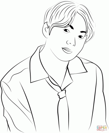 BTS Jungkook coloring page | Free Printable Coloring Pages