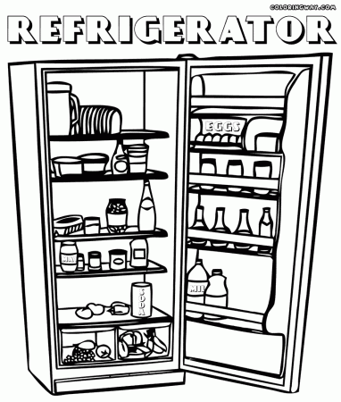Refrigerator coloring pages | Coloring ...
