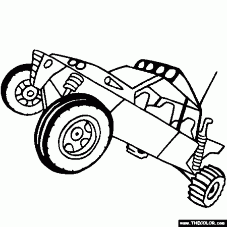 Dune Buggy Coloring Page | Color Sand Dune Buggy