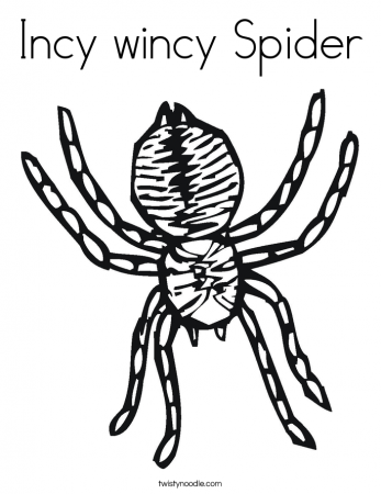 Incy wincy Spider Coloring Page - Twisty Noodle