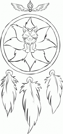 Dreamcatcher Coloring Pages Print - Coloring Page