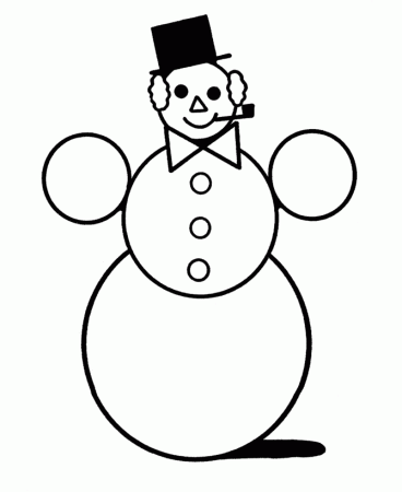Bible Printables: Easy Pre-K Christmas Coloring Pages - Snowman ...