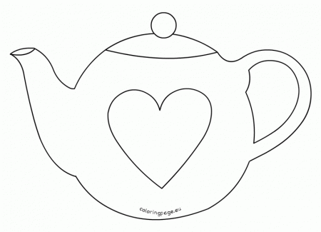 Mother's Day Teapot Card Template | Coloring Page