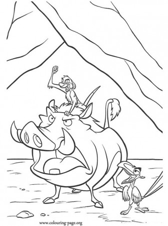 What an awesome coloring page with Timon, Pumbaa and Zazu! They ...