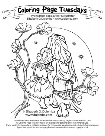 dulemba: Coloring Page Tuesday - Mother and Child