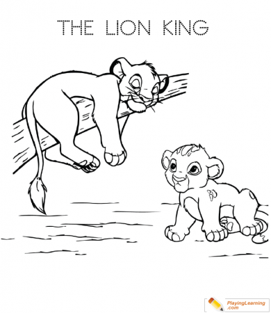 The Lion King Lion Cub Coloring Page 05 | Free The Lion King Lion Cub  Coloring Page