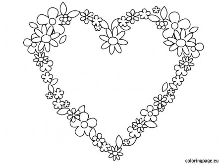 Heart flowers coloring | Heart coloring pages, Embroidery hearts, Coloring  pages