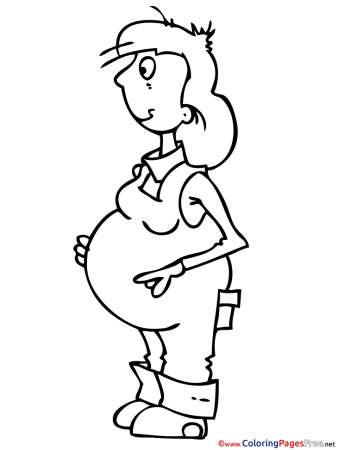 Pregnant for free Coloring Pages download