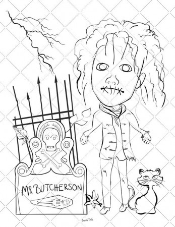 Billy Butcherson Hocus Pocus Coloring Page by Denise Tittle | Etsy