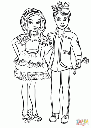 Descendants Ben and Mal coloring page | Free Printable Coloring Pages