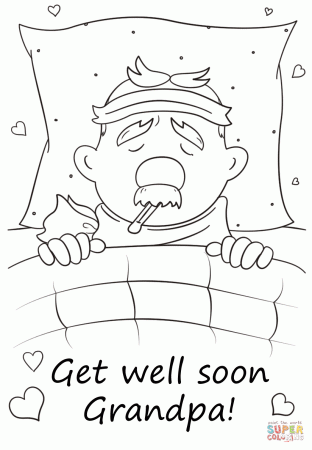Get Well Soon Grandpa coloring page ...supercoloring.com