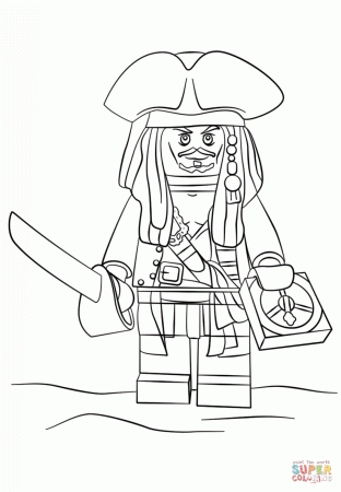 Lego Jack Sparrow coloring page | Free Printable Coloring Pages