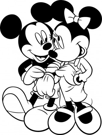 Mickey Mouse Coloring Page Printable drawing free image