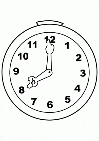 Cute and Silly Analog Clock Coloring Pages | Bulk Color