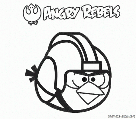 Printable Angry Birds Star Wars Coloring Page